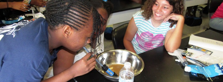 Students engage in activities to learn about clean water.